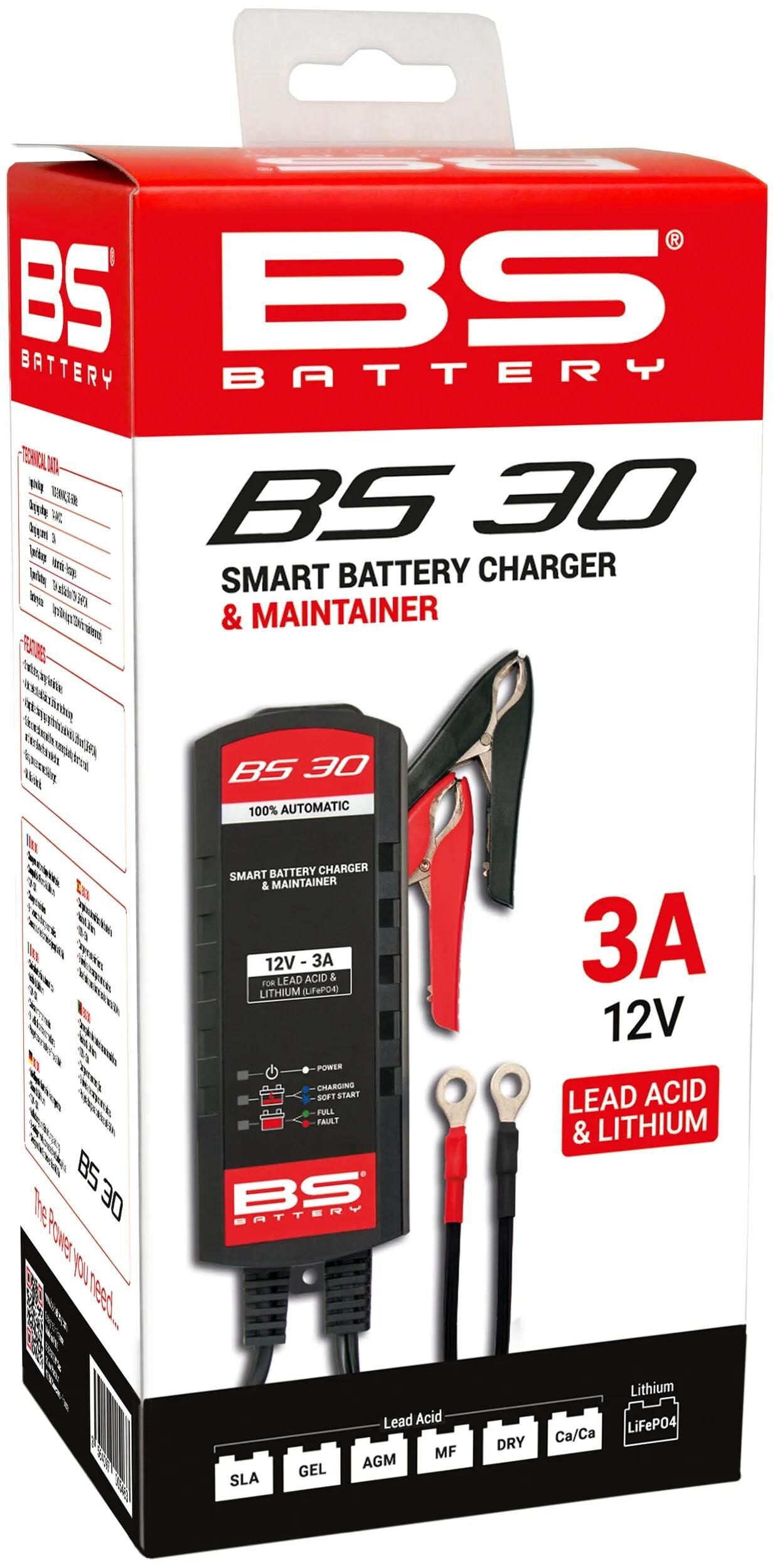 Chargeur de batterie BS Battery BS30 lithium 3 A