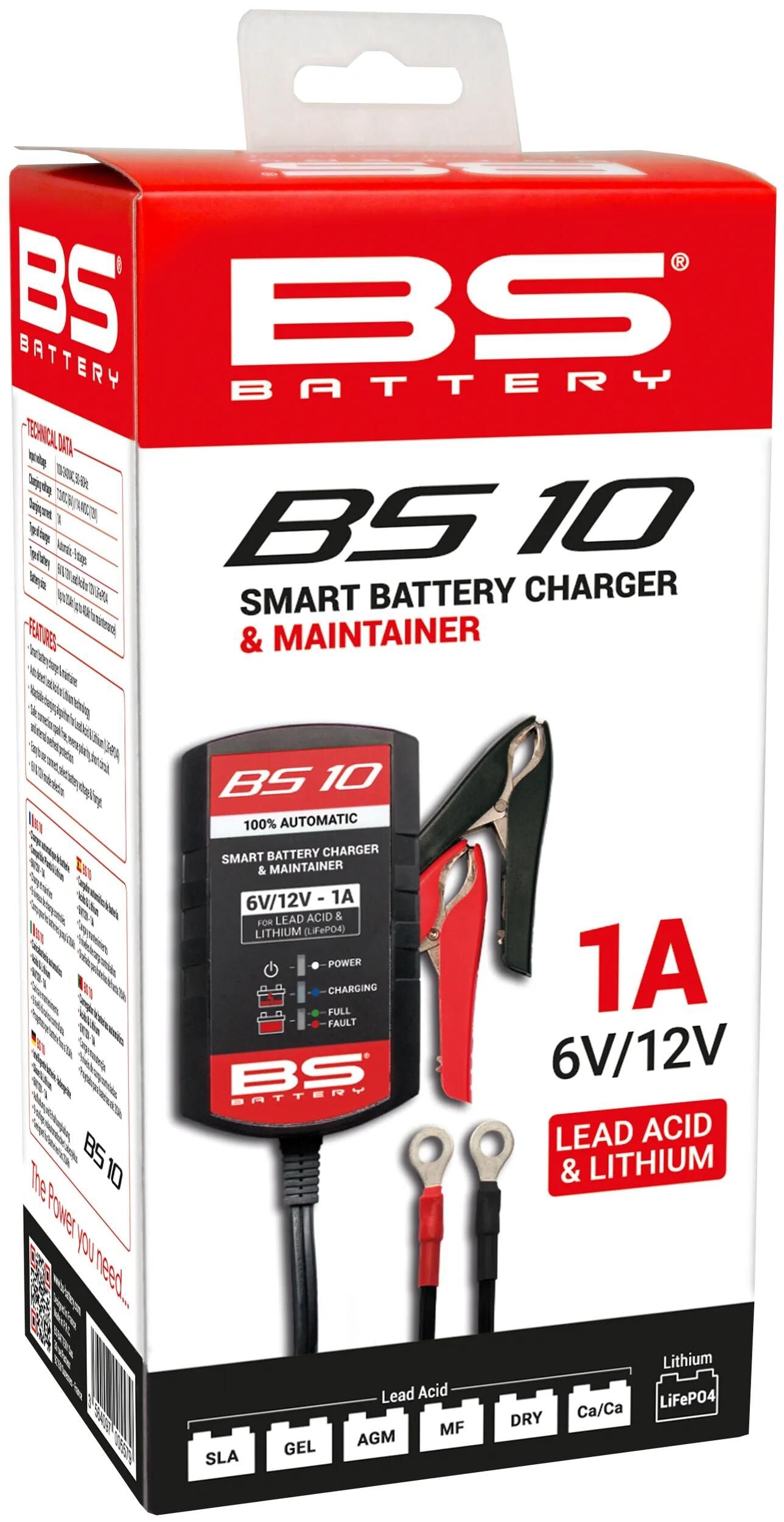Chargeur de batterie BS Battery BS10 lithium 1 A