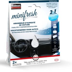 Rubson minifresh automobile 2 x 50 g – absorbeur d’humidité pour voiture – against condensation odors – pour small spaces – without electricity