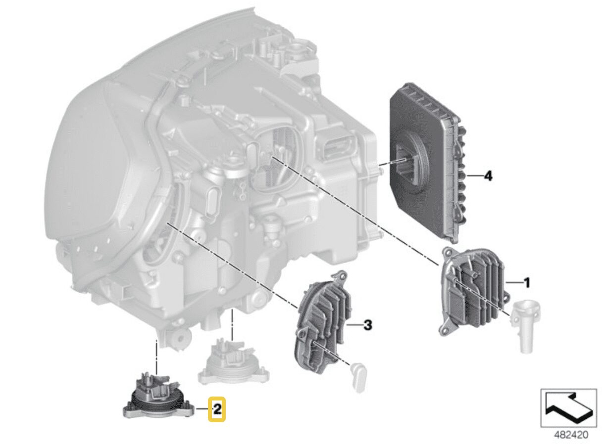 OE module LED świateł DO jazdy dziennej BMW X3 G01 X4 G02 63117466102 – Image 3