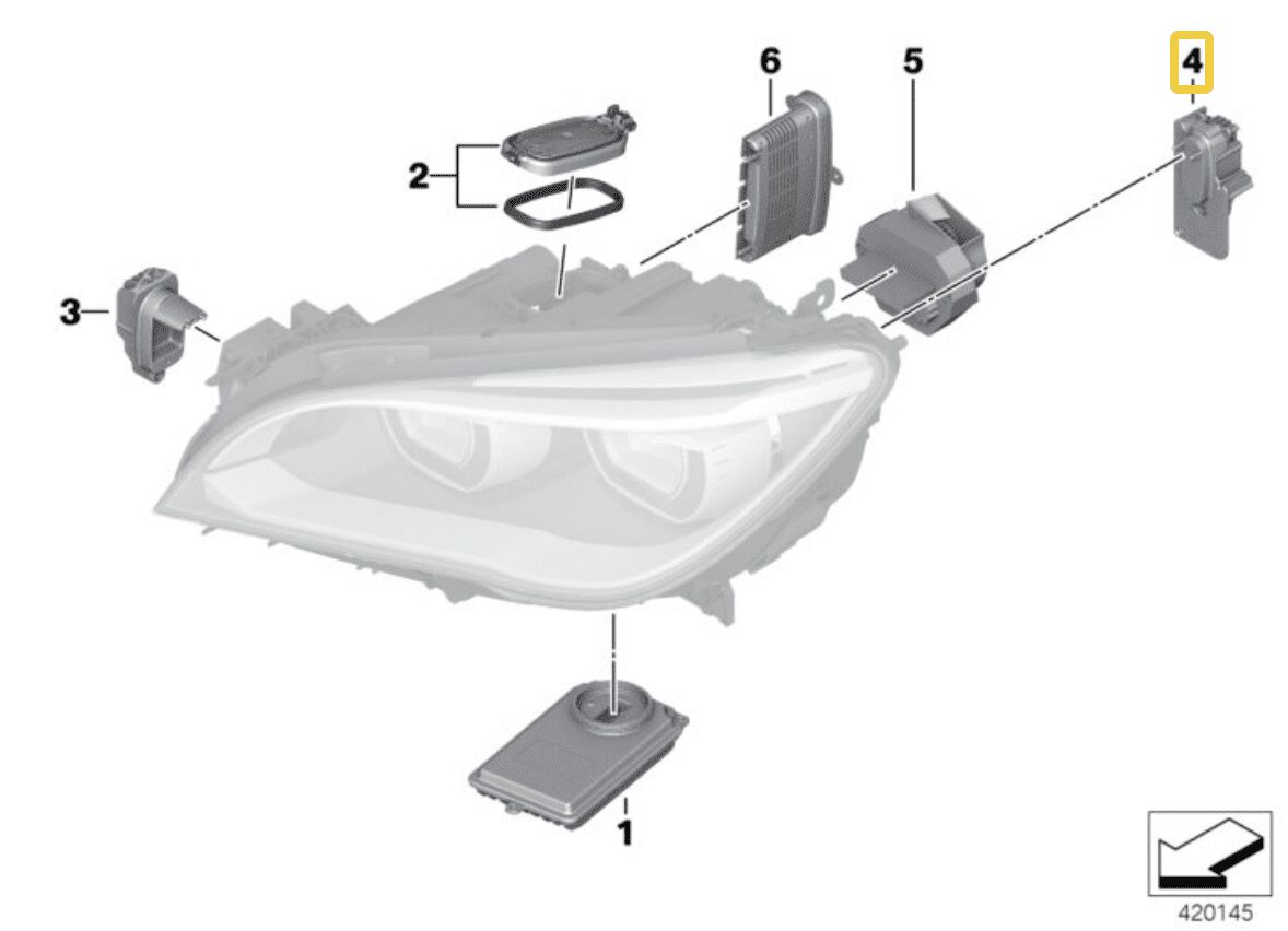 Pièce OE neuve module LED de clignotant BMW 7 F01 F02 F03 LCI 7339055 – côté gauche – Image 4