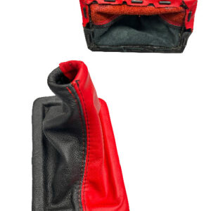 Soufflet de levier de vitesses manuel en cuir noir et rouge Torch avec cadre pour Ford Mustang GT 2005-2009