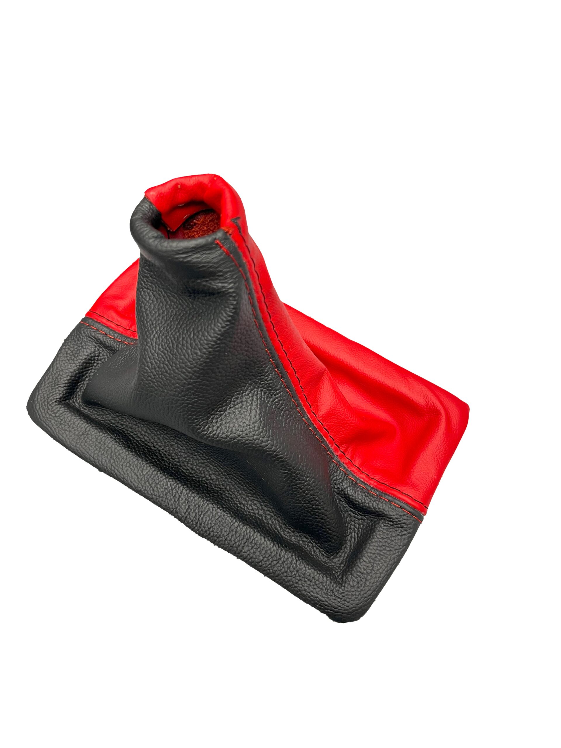 Soufflet de levier de vitesses manuel en cuir noir et rouge Torch avec cadre pour Ford Mustang GT 2005-2009 – Image 4