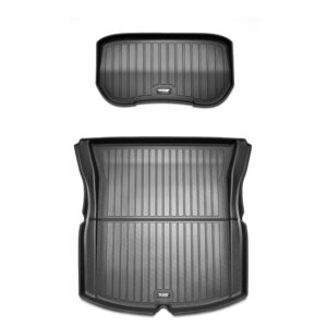 2befair Kit de tapis toutes saisons avant, arrière et coffre pour Tesla Model 3