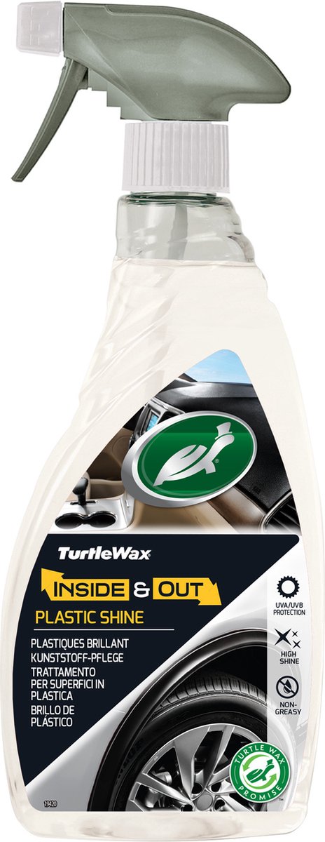 Turtle Wax nettoyant protecteur pour plastiques intérieur/extérieur – pour all interior et exterior plastics – cleans, shines et protects – prevents fading et cracking – quick-drying formula – 500ml