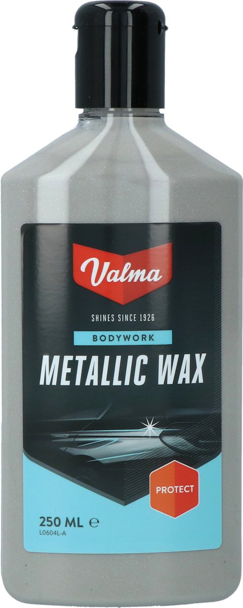 Valma metallic wax – protects metallic paints – enhances color – gives deep shine – leaves no streaks – polishes et protects en one simple step – 250ml