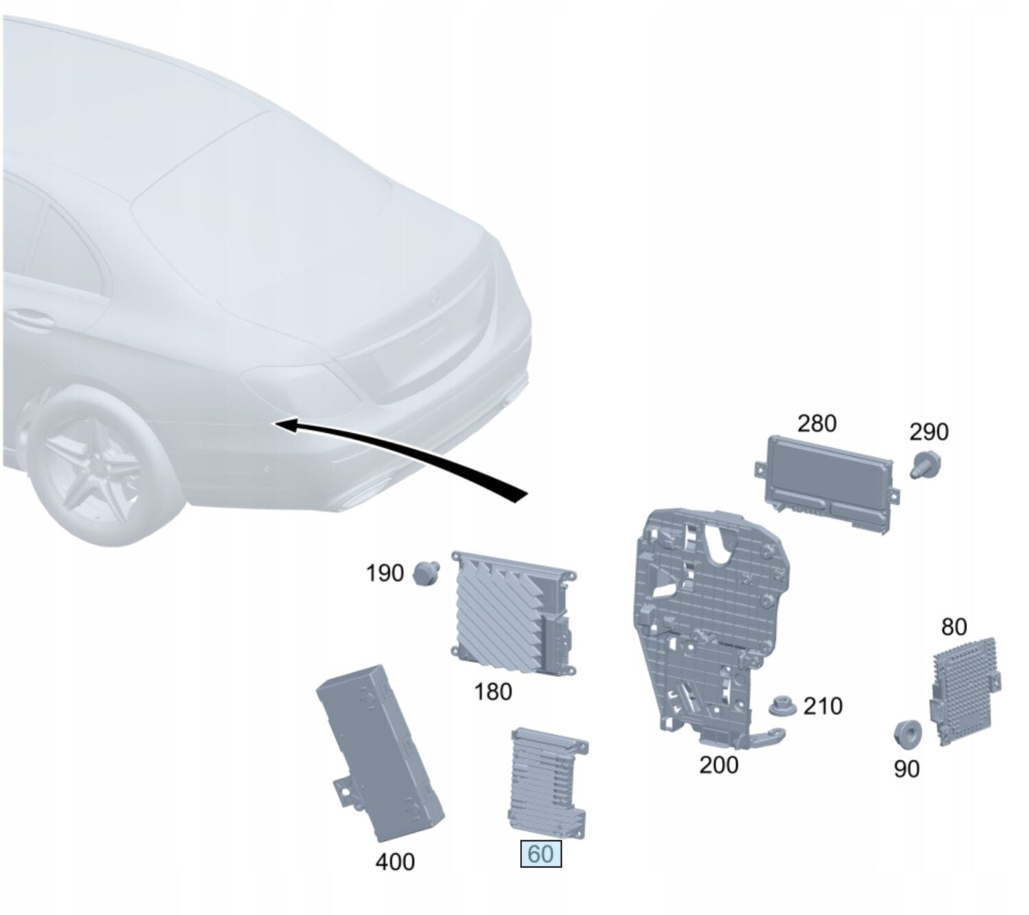 Pièce OE neuve module de commande radar Distronic Plus Mercedes C W206 S W223 W254 GLC W295 W296 W297 EQE EQS A2239008631 – Image 4