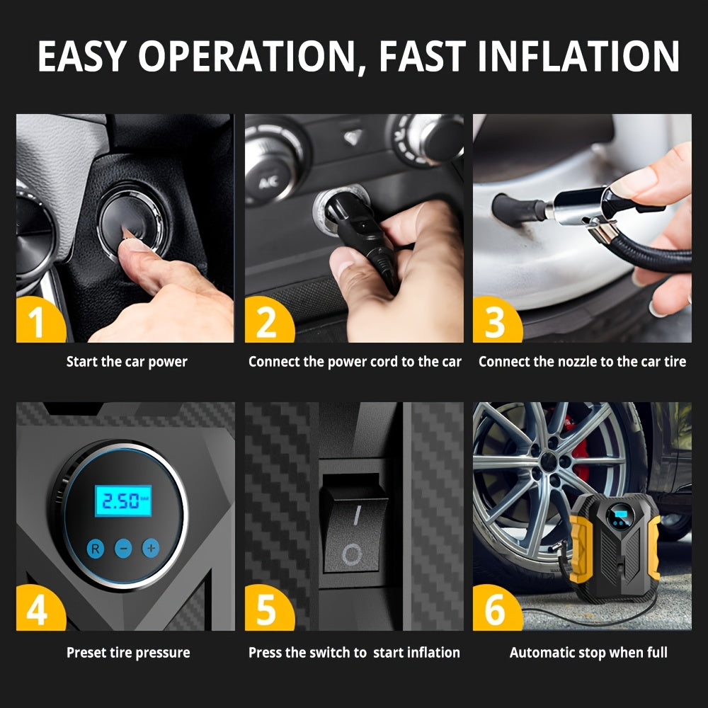 Air Compressor Pump Portable Digital Tire Inflator – Image 5