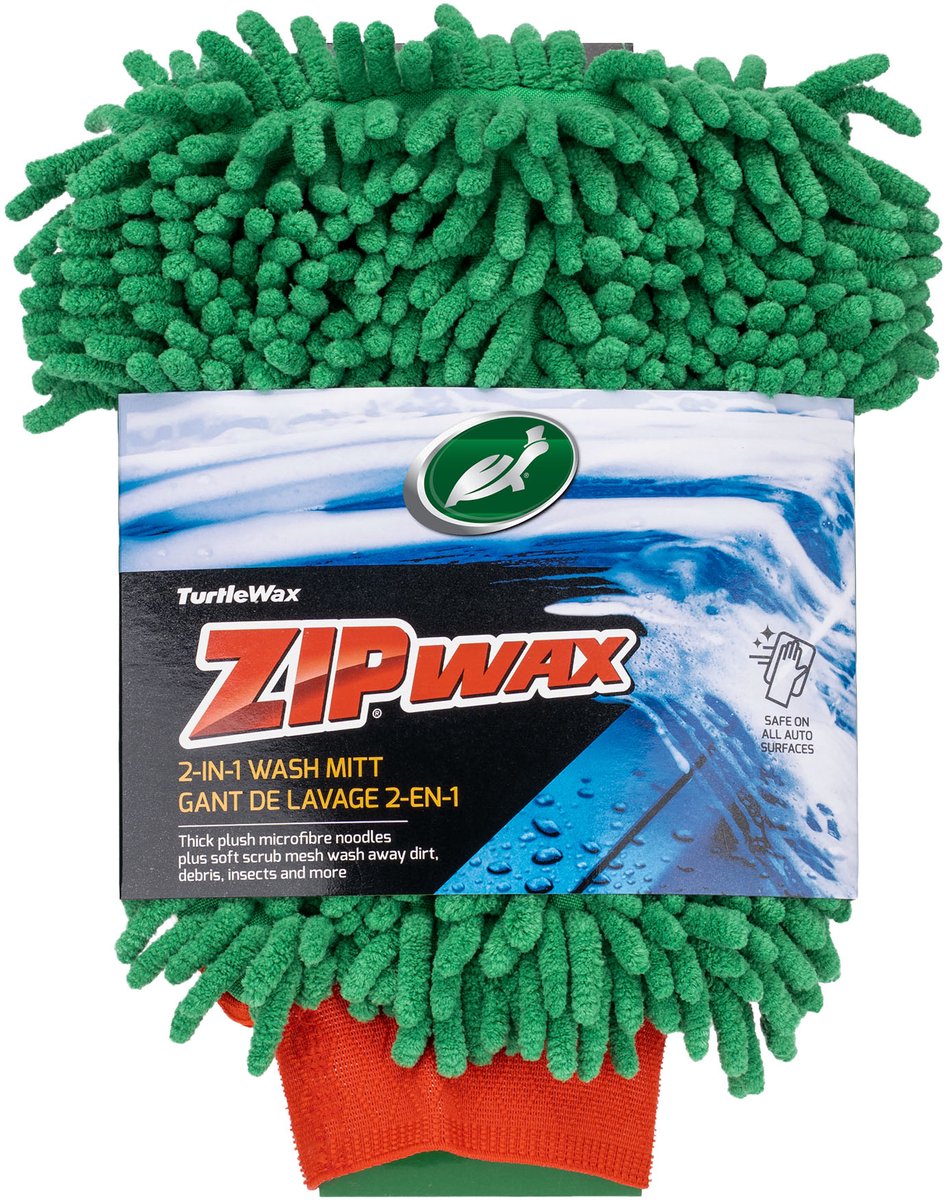 Turtle Wax gant de lavage microfibre – safe et effective cleaning – microfiber strands pour a foaming deep clean – inner lining holds the washing solution – mesh side pour stubborn spots