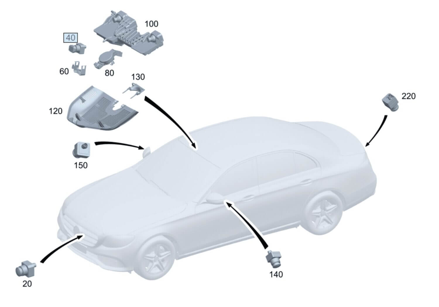 Caméra avant multifonction OE neuve Mercedes GLE W167, CLA W177, Classe C W206, Classe E W214, Classe S W223, W447, W465 – A0009051816 – Image 2