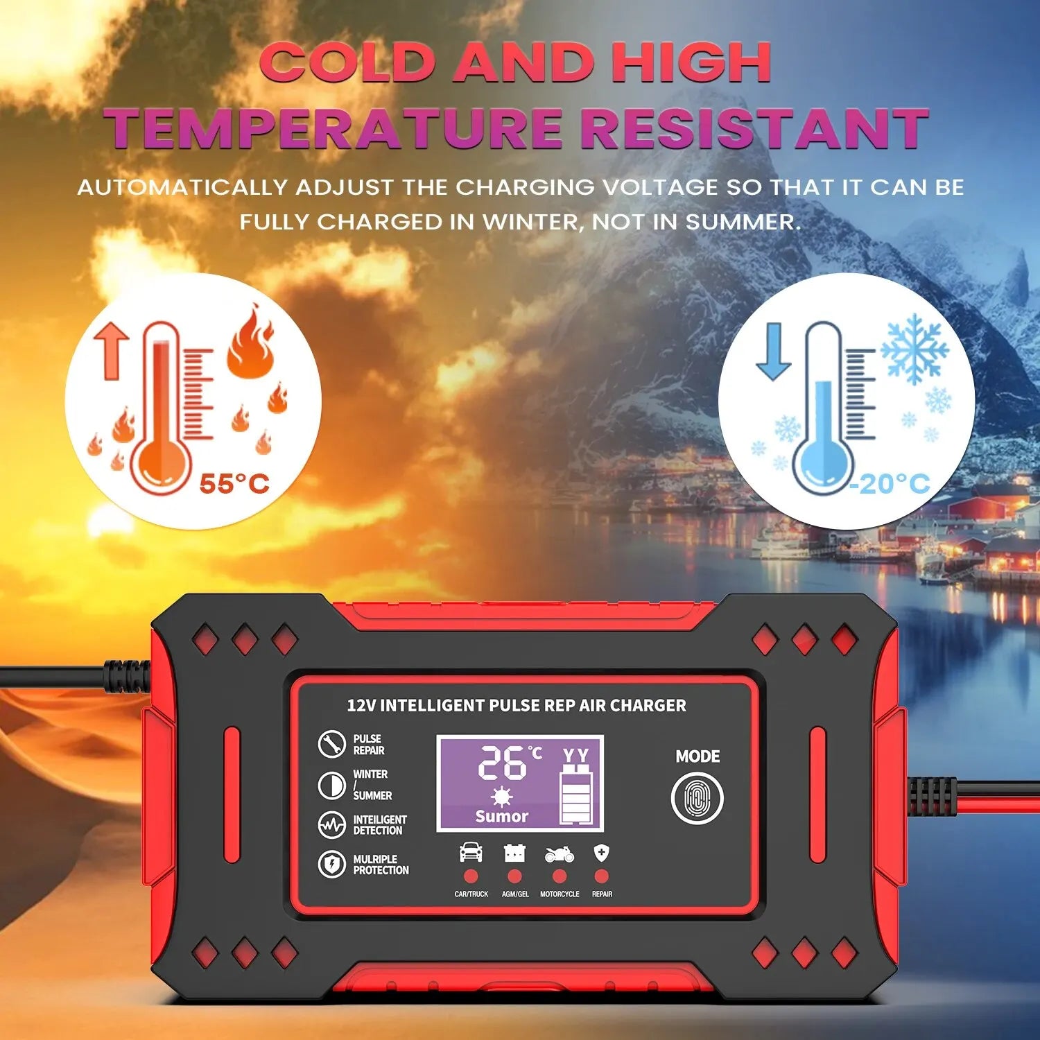 Chargeur intelligent de batterie automobile 12 V 6 A – Image 3