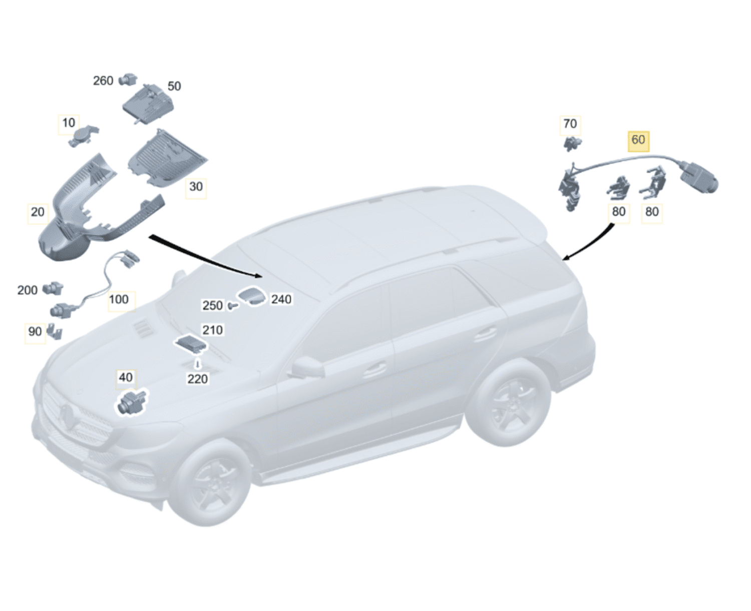 Pièce OE neuve caméra de recul A0009056206 Mercedes GLE GLS GLB CLA W118 C118 W247 W222 C217 W463 sprinter EQB EQC – Image 5