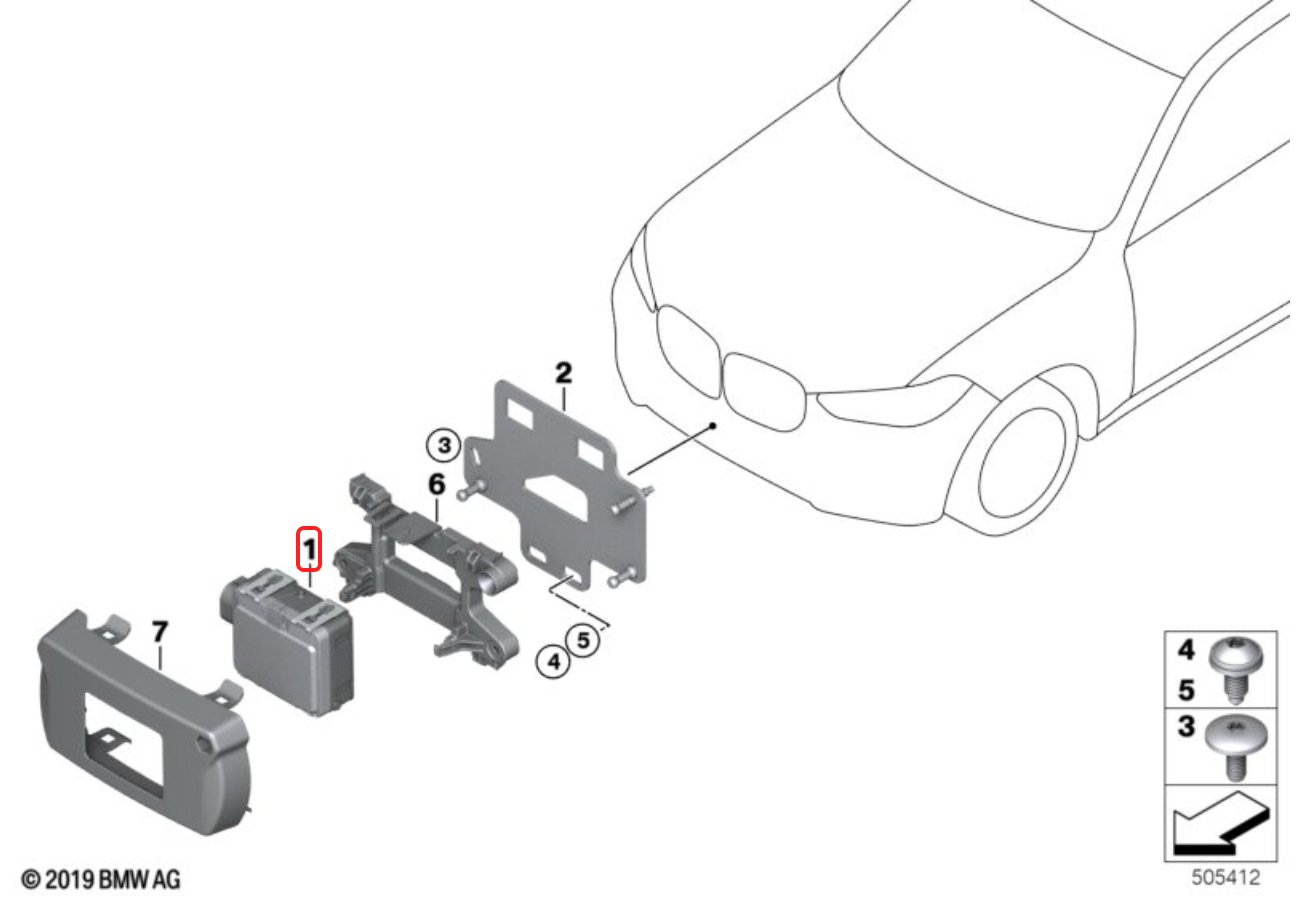 Capteur radar ACC de distance OEM neuf BMW Série 3 G20/G22, Z4, X3, X4, X5, X6, X7 – 5A9BE28 / 66315A9BE28 – Image 4