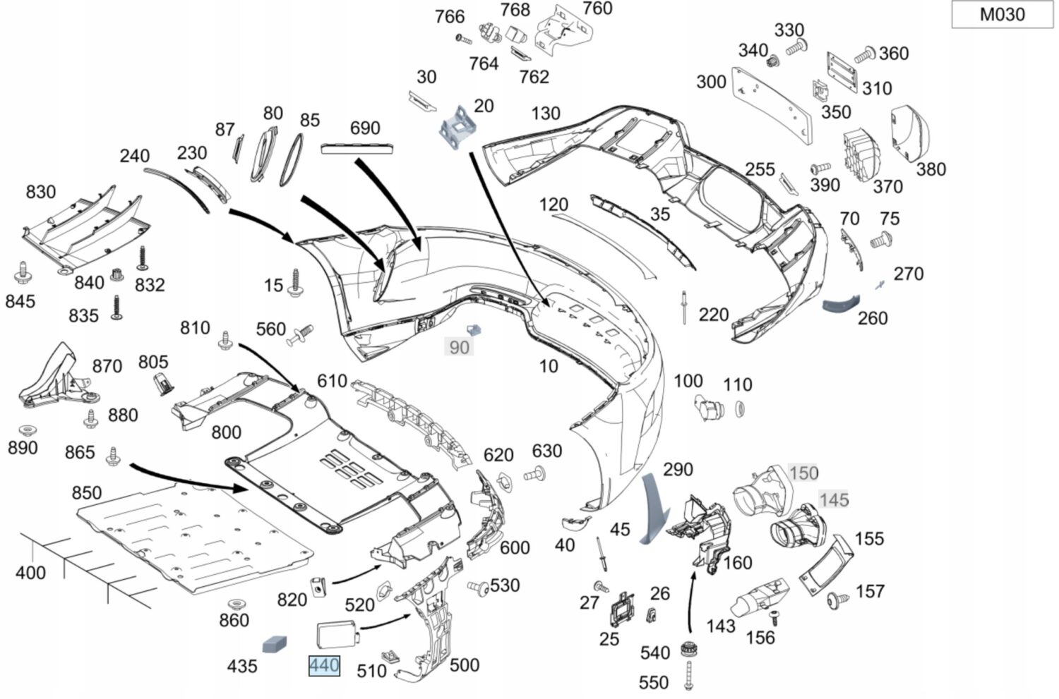 Pièce OE neuve czujnik radar assistent tylny Mercedes AMG GT GT C GT S GT R coupe W190 A190 C190 A0009051609 – Image 5
