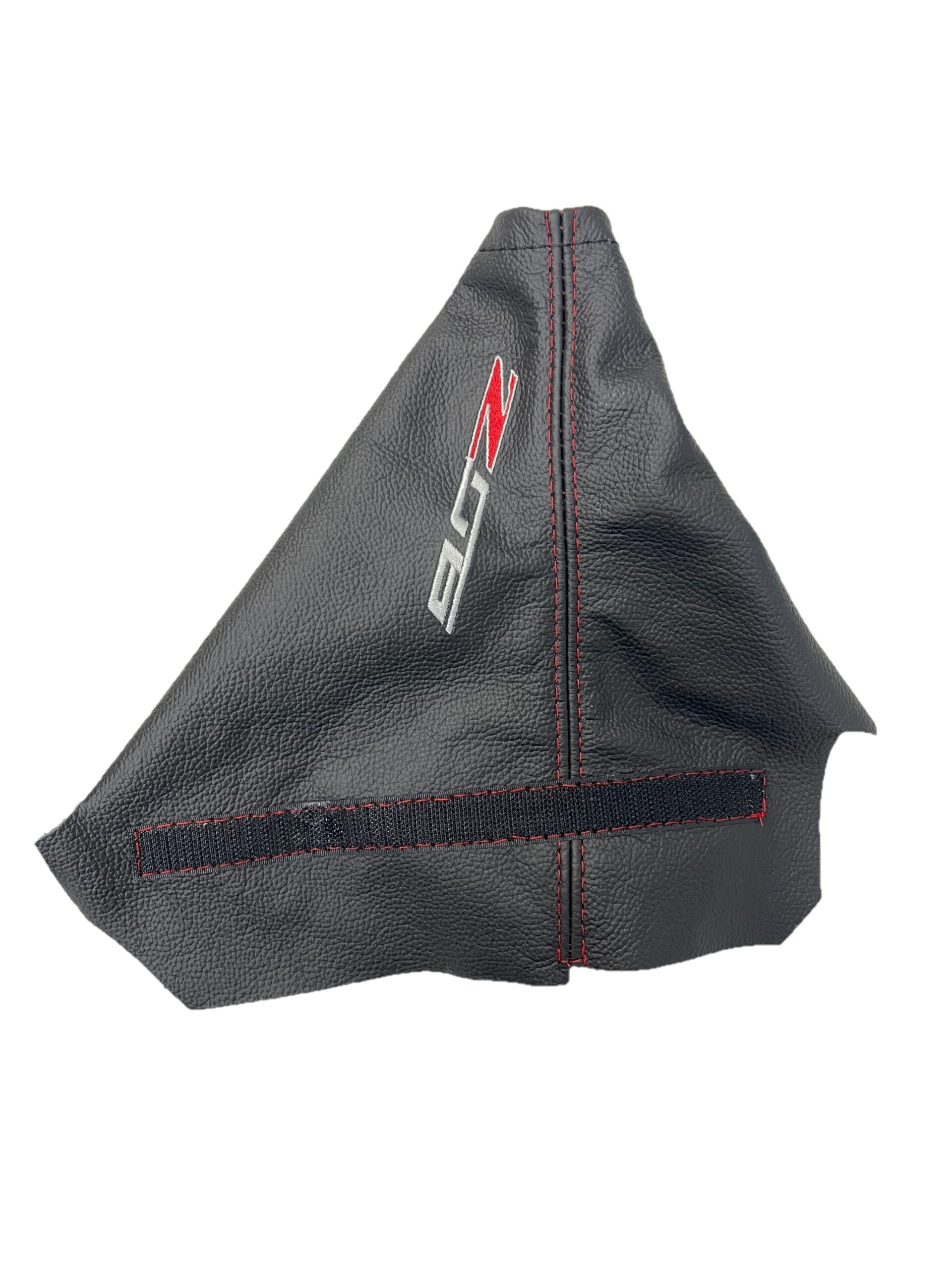 Red Stitch cuir soufflets de frein à main et levier de vitesses avec Embroidery pour 2001-2004 Chevrolet Corvette C5 Z06 – Image 3